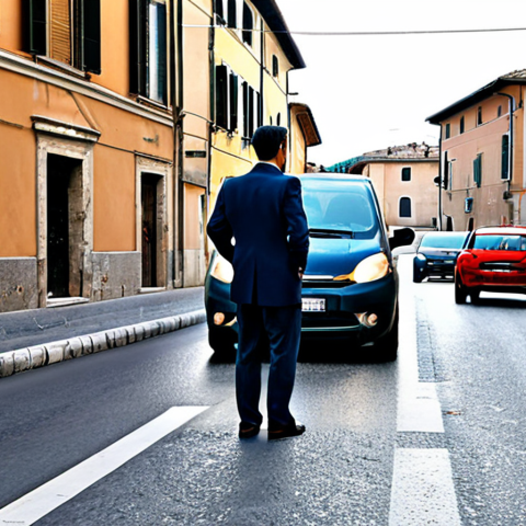 Intersection Awareness**
A driver in a fully clothed, modest attire, cautiously approaching an intersection in a small Italian town. There's a "Dare Precedenza" (Yield) sign visible. Other vehicles are present, and one is clearly on the main road. Focus on the driver's attentive expression and the realistic details of a typical Italian street scene. Safe for work, appropriate content, fully clothed, professional illustration, perfect anatomy, correct proportions, natural pose, high quality.
**