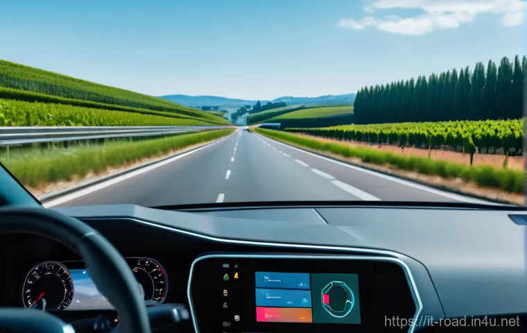 도로교통사 직업의 주요 트렌드 - **Prompt 2: Green Energy on Italian Roads &ndash; The Future of Sustainable Transport**
    "An eye-level,...