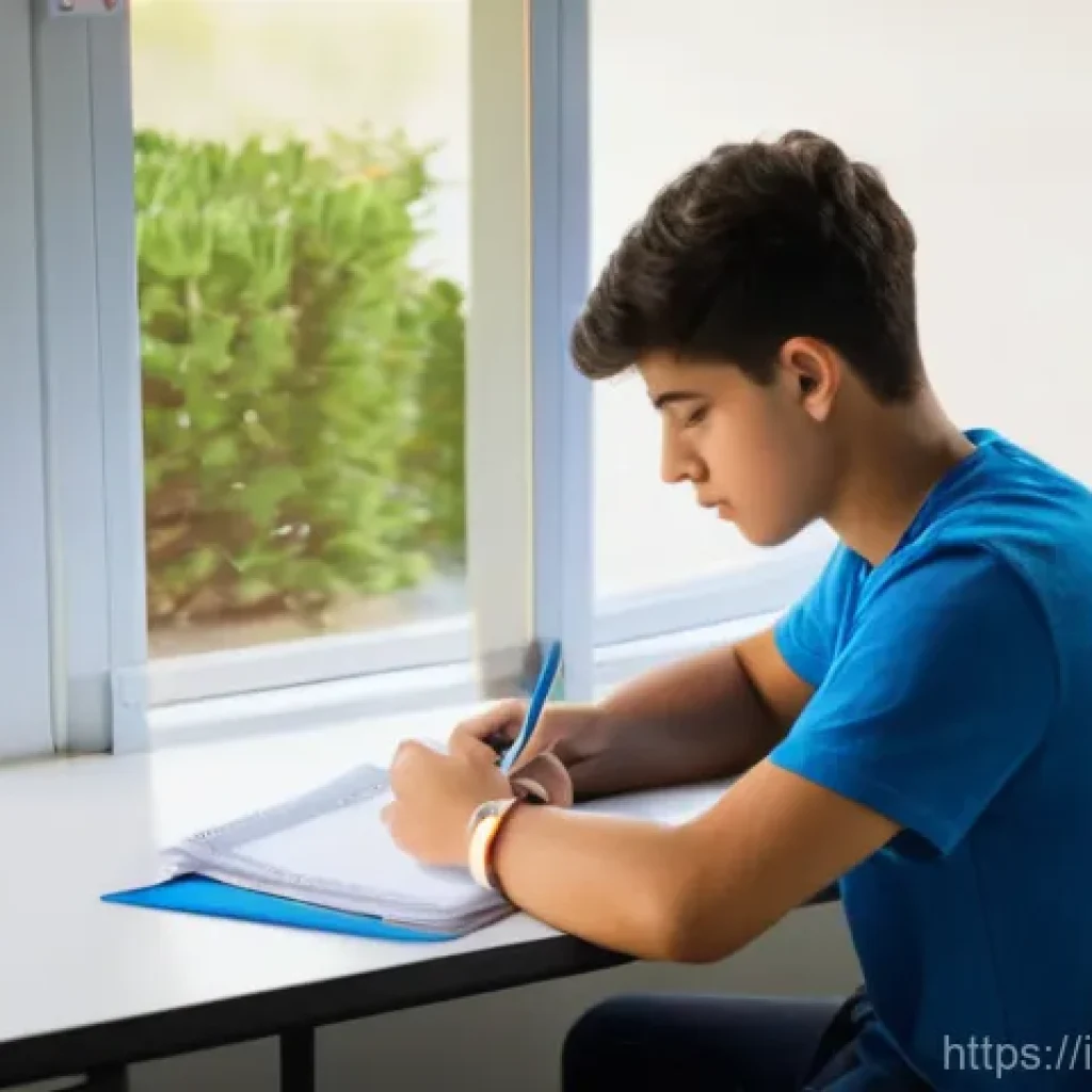 도로교통사 시험 준비에서 실패하지 않는 법 - **Prompt:** A focused young Italian student, aged around 18-20, sits at a clean, well-lit desk. They...