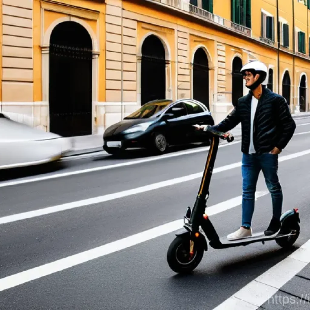 도로교통사 필기시험 대비 최신 문제 분석 - **Prompt 1: Urban Micromobility Safety in Italy**
    "A vibrant, sunny Italian city street scene. S...
