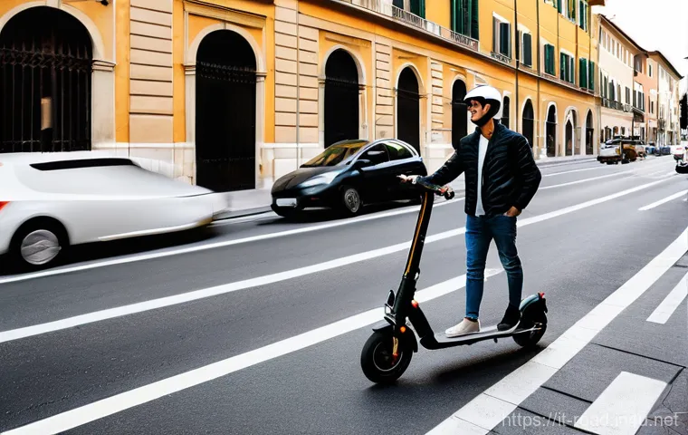 도로교통사 필기시험 대비 최신 문제 분석 - **Prompt 1: Urban Micromobility Safety in Italy**
    "A vibrant, sunny Italian city street scene. S...