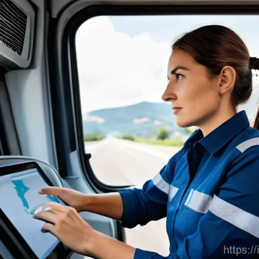 도로교통사 직무에서 성공하는 팁 - **Prompt: Efficient Logistics and Digital Management in Italy**
    "A professional Italian truck dr...