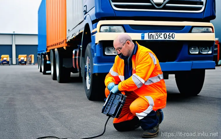도로교통사 직무에서 성공하는 팁 - **Prompt: Restorative Break at an Italian Truck Stop**
    "A male Italian truck driver, in his earl...