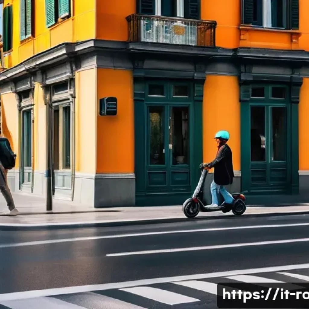 도로교통사 필기시험 대비를 위한 학습 자료 분석 - **Prompt:** A vibrant, sun-drenched Italian city street at a busy intersection, showcasing a harmoni...