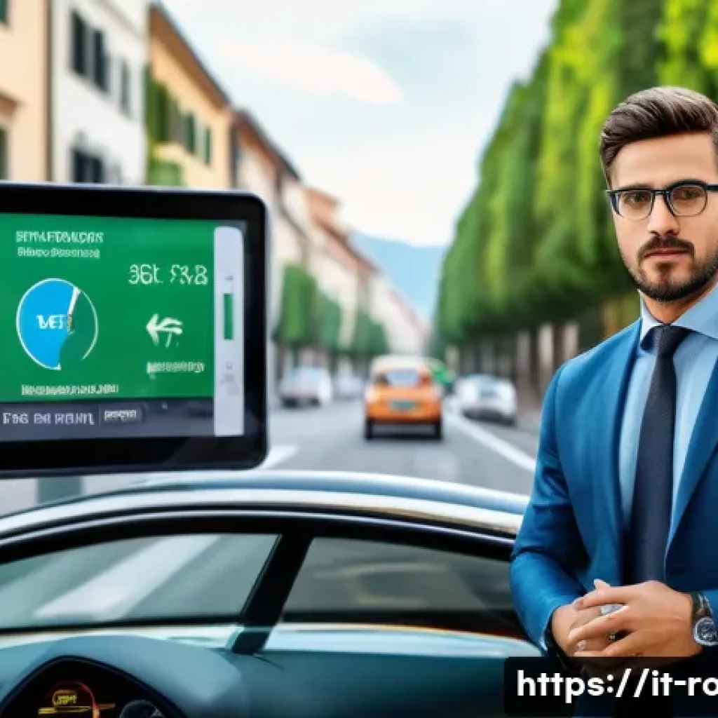 도로교통사 이직 시 연봉 상승 비결 - A professional setting showing a confident Italian road safety expert in business casual attire, pre...