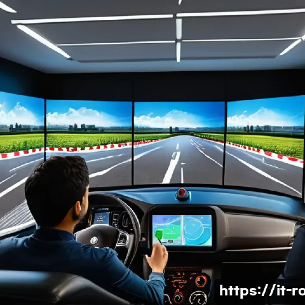 도로교통사 시험의 최신 트렌드 - A modern Italian driving school classroom featuring a diverse group of young adult students attentiv...