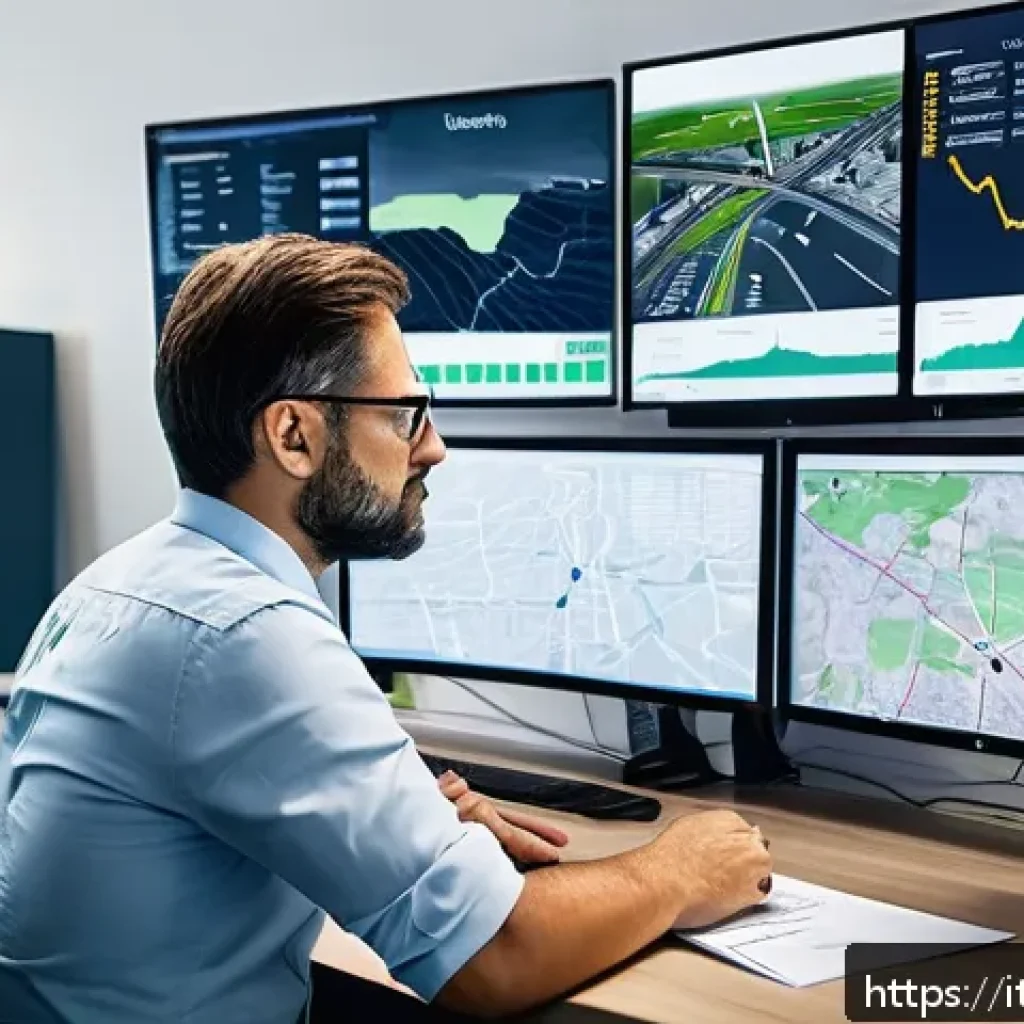 도로교통사 경력 개발을 위한 필수 전략 - A professional traffic safety expert conducting a detailed analysis of road accident data in a moder...