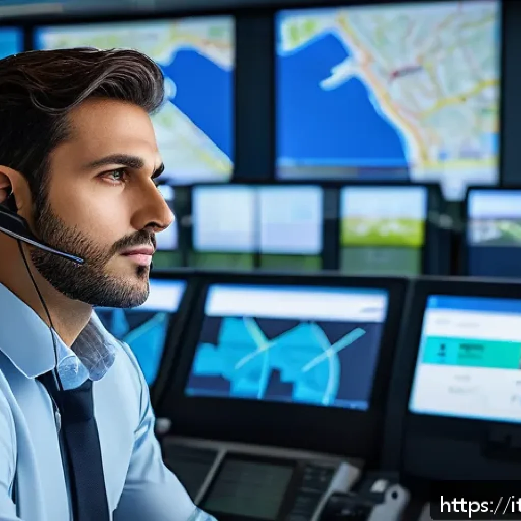도로교통사 자격증으로 취업 성공 사례 - A professional traffic operator in a modern urban control center, wearing smart business casual atti...