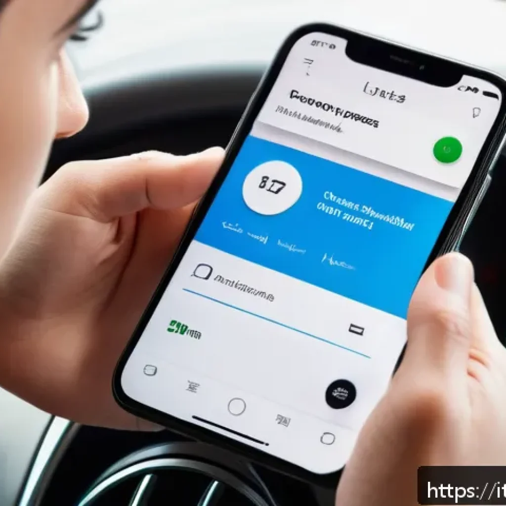 도로교통사 자격증을 위한 필수 학습 앱 - A young Italian learner driver using a sleek smartphone app indoors, studying for the driving theory...
